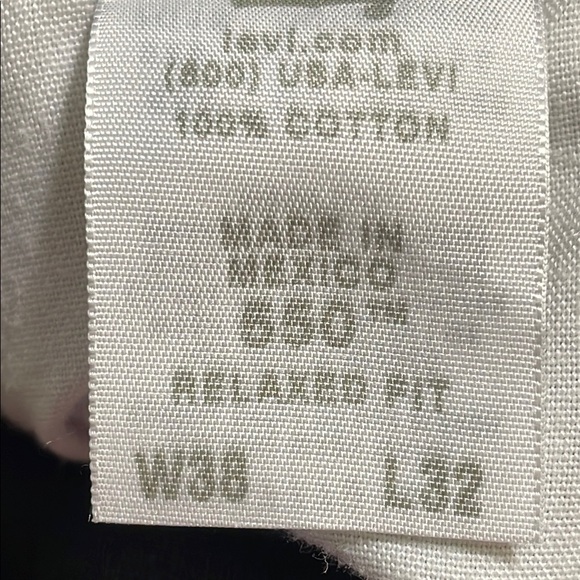 Levi's 550 Men's Black Jeans Tag Size 38 x 32 Pockets 100% cotton - Picture 12 of 12